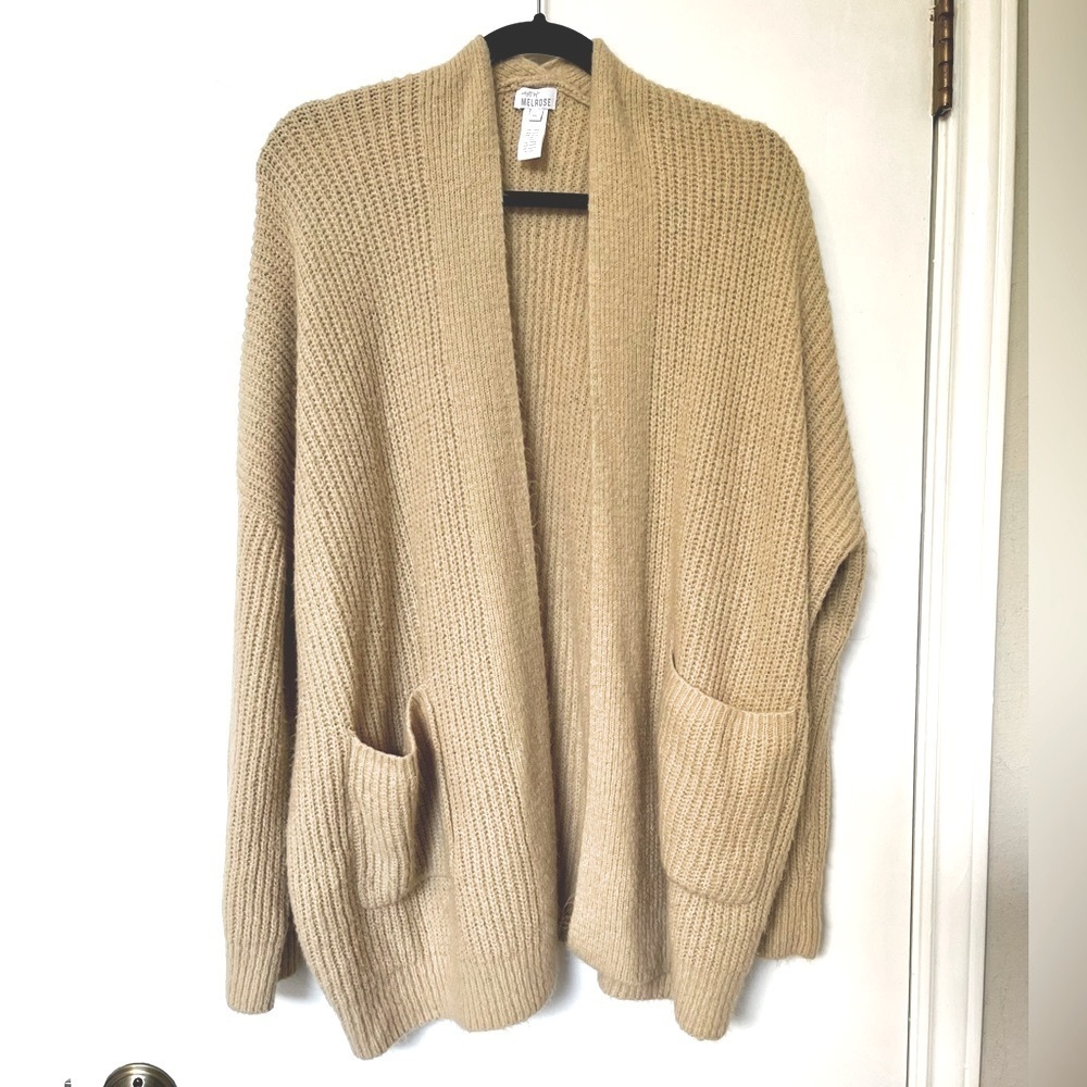 Cozy Tan Cardigan Sweater